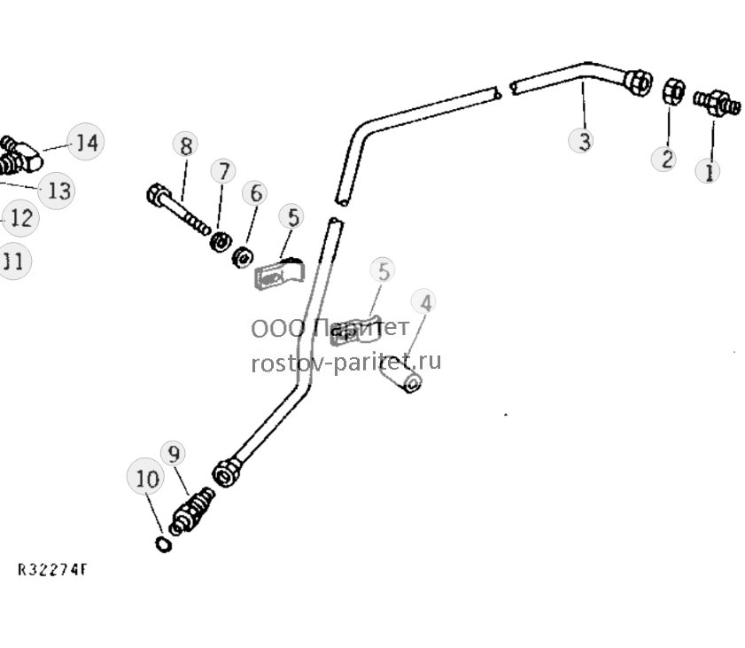 Hydraulic Oil Return Lines, Rear 